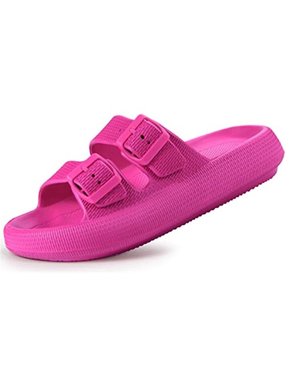 Womens EVA Slide Sandals Double Buckle Adjustable Waterproof Comfort Slides